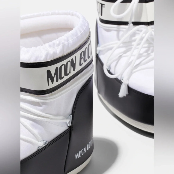 Moon Boot Black and White Winter Boots - Picture 3 of 13